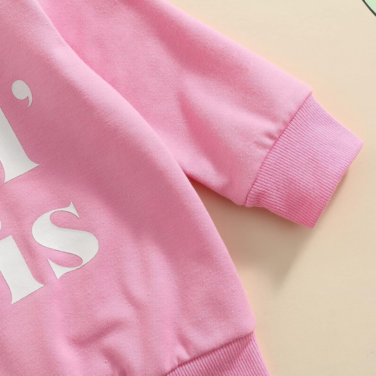 Kids Toddler Baby Girls Hoodies Dad 'S Little Girl Sweatshirt Pullover Long Sleeve Tops Fall Winter Clothes