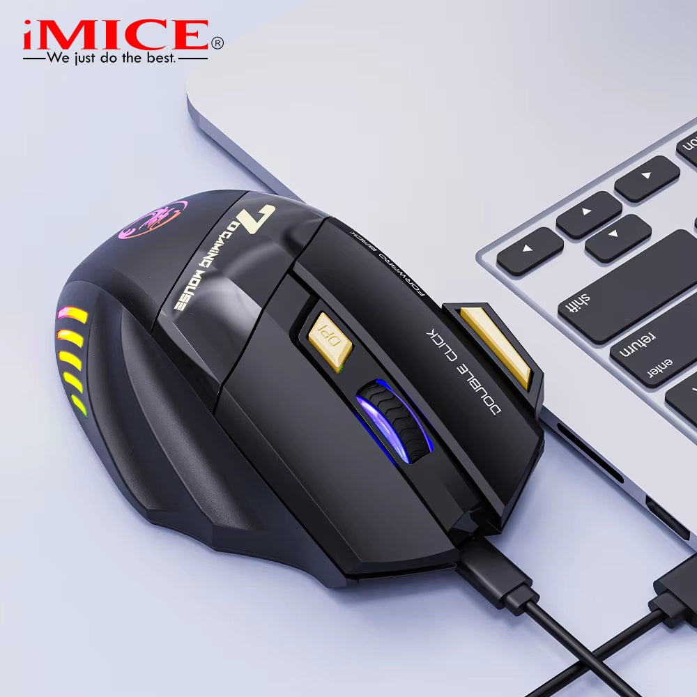 Rechargeable Computer Mice Wirless Gaming Wireless Bluetooth Silent 3200 DPI Ergonomic USB Mause with Backligh