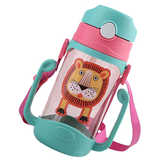 1Pc Bottle, Baby Water Bottle Green, 400Ml Cup Water Bottle for Baby Leak Proof Cup with Handle Sippy Cup for Toddlers Cartoon Portable Baby Leak Proof Straw Sippy Cup Clearance Sale