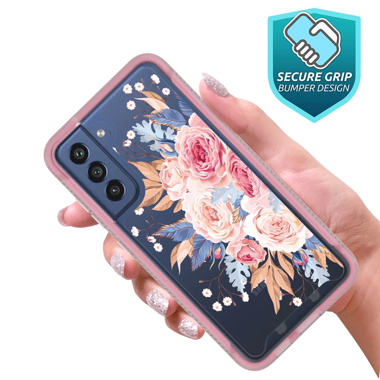 Samsung Galaxy A03S Case,  Hybrid Graphic Design Pattern Hard Back Pannel Cover Case for Samsung Galaxy A03S (Flower)