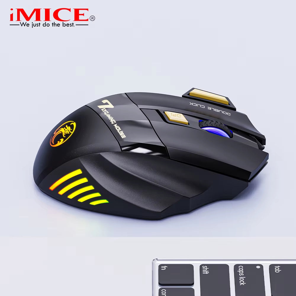 Rechargeable Computer Mice Wirless Gaming Wireless Bluetooth Silent 3200 DPI Ergonomic USB Mause with Backligh